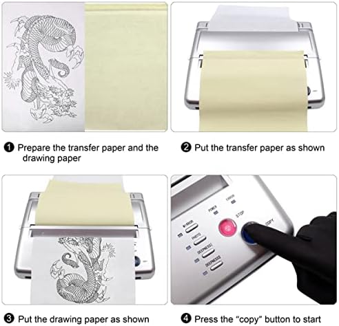 SUNWEİİ Dövme Transfer Makinesi Yazıcı, Dövme Yazıcı Çizim Termal Stencil Maker Fotokopi Dövme Transfer Kağıdı için Geçici ve