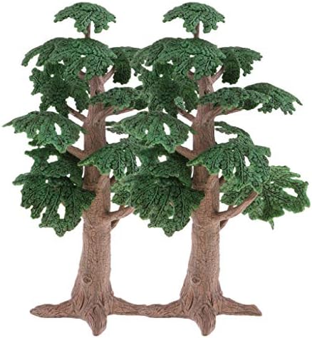 Flameer 24 cm Yükseklik Manzara Ağacı Modeli Peyzaj Düzeni Ev Salon Dekorları 2 Paketi
