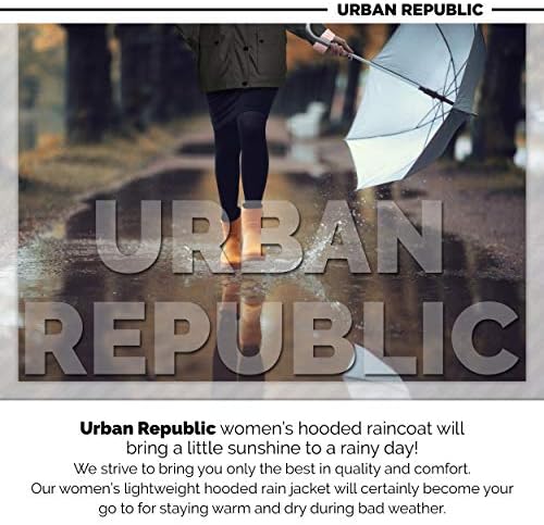 URBAN REPUBLİC Kadın Hafif Vinil Kapüşonlu Yağmurluk Ceket