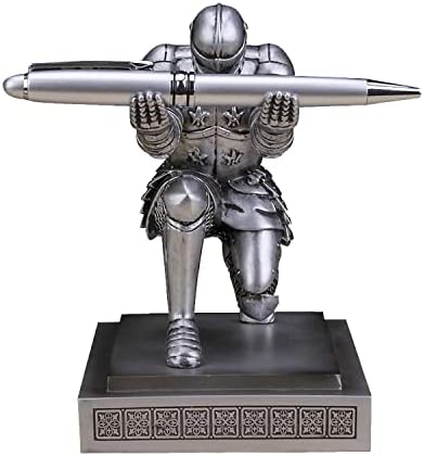 XMXİAYUN Şövalye kalemlik Kalem Standı ile bir Kalem, Kişiselleştirilmiş Masa Aksesuarı için bir Hediye, Dekorasyon kalemlik