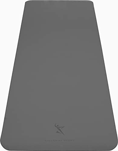 Yoga Mat Çevre Dostu TPE 2 Katmanlı Kaymaz Ekstra Kalın 1/4 Egzersiz Pilates Fitness 72x24 Erkekler ve Kadınlar için-Siyah