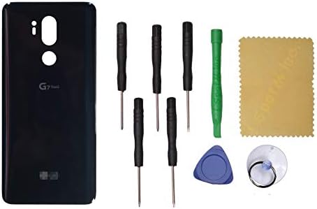 LG G7 ThinQ için OEM Arka Cam Kapak Pil Kapı Değiştirme + Araçları (Siyah)