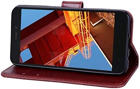 Cep Telefonu Kılıfı Çanta Gül Kabartmalı Yatay Çevir PU Deri Kılıf Xiaomi Redmi için Gitmek, Tutucu ve Kart Yuvaları ve Cüzdan