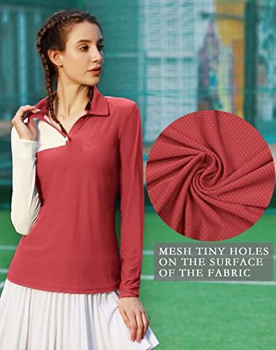 JACK SMİTH kadın uzun kollu Golf Gömlek renk blok Polo gömlek tenis atletik gömlek hızlı kuru
