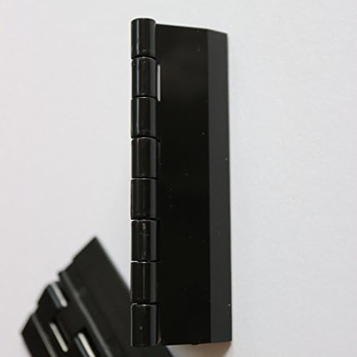 Paketi 2 x SİYAH Akrilik Menteşeler 75mm x 45mm, siyah Menteşeler, Sürekli Akrilik Piyano Menteşe-3 x 1-3 / 4