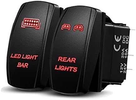 Xıslet LED ışık Bar Rocker Anahtarları ile uyumlu ATV Polaris Ranger RZR 800-1000 XP Turbo Can Am Komutanı 800 Maverick X3 arka