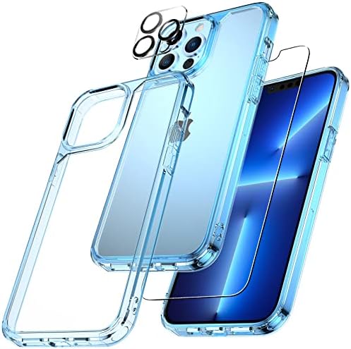 TAURI [3 in 1] Defender iPhone 13 için Tasarlanmış Pro Max Durumda 6.7 İnç, 2 Paketi ile Temperli Cam Ekran Koruyucu + 2 Paketi