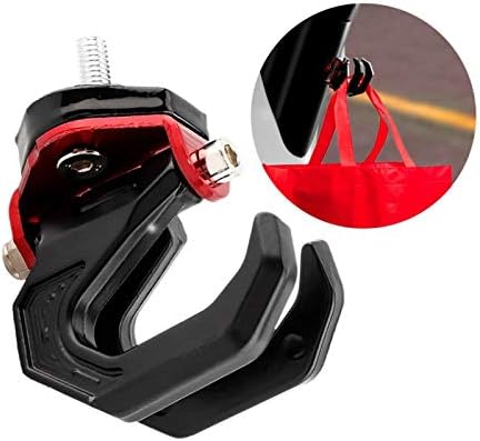 Motosiklet Kanca, Evrensel Alüminyum Alaşım Motosiklet Bagaj Çantası Modifiye Askı Kanca Tutucu (Siyah / Kırmızı)