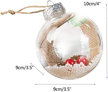 Yamart Şeffaf Plastik Doldurulabilir Süsler Topu, DIY Ev Süsleme Noel Dekorasyon Şeffaf Top Baubles Zanaat Şeffaf Hediyeler için