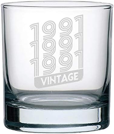Veracco 1991 1991 1991 Vintage 30 Yıl viski bardağı doğum günü hediyesi Içmeyi Seven Biri Için Bekar 30th Komik Parti Iyilik