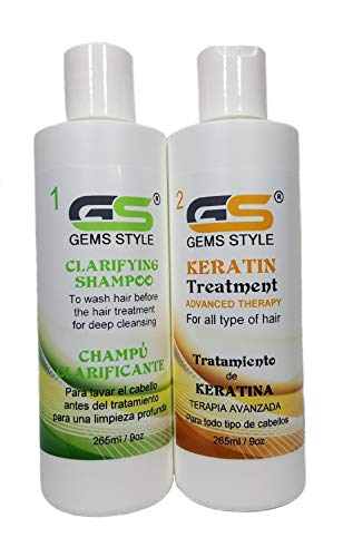 GS Brezilyalı keratinli saç Yumuşatma Tedavisi-Yumuşak Hindistan Cevizi - 265 ml / 9 oz Profesyonel Patlama Saç Düzleştirme Uzun