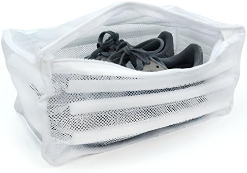 HANGERWORLD Beyaz 3.5 inç x 7.4 inç Yastıklı Net Yıkama Torbası Eğitmen ve Ayakkabı Koruyucu Çamaşır Makinesi Dostu