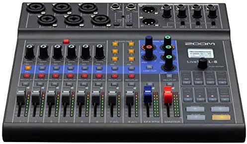 Zoom LiveTrak L-8 Taşınabilir 8 Kanallı Mikser Kaydedici - 4'lü Mikrofon ve Kulaklıklarla