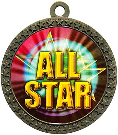 Ekspres Madalyalar Çeşitli 10 Paket Stilleri All Star Ödülü Madalyaları Boyun Kurdeleli Kupa Ödülü Ödül Hediyesi