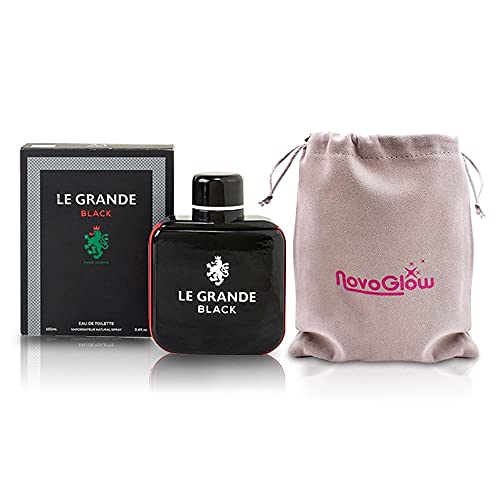 Le Grande Black-Eau De Toilette Sprey Parfüm, Erkekler İçin Parfüm - Günlük Giyim, Lüks Süet Kese ile Günlük Günlük Kolonya Seti-3.4