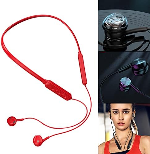 Kesoto GB04 Bluetooth Kulaklıklar Kulak İçi Spor Kulaklıklar Koşu Seyahati için Hafif Kablosuz Boyun Bandı-Kırmızı