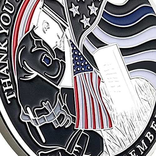 ABD Polis Memurları Dua Mücadelesi Sikke Mavi Çizgi Bayrak Kolluk Kuvvetleri Güller