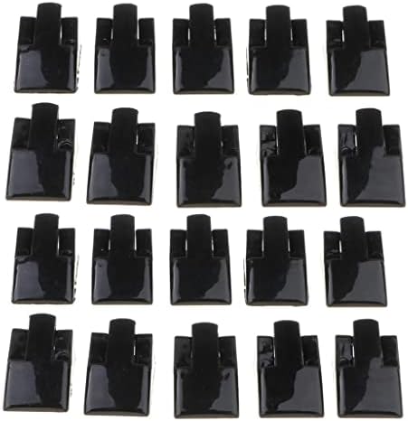 FAKEME Flameer 20 Parça Mini Yüzük Tutucular, Kadın Takı Tepsi Vitrin Yüzük Ekran Aksesuarları-Siyah