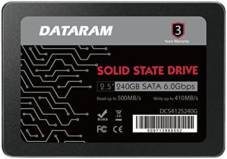 DATARAM 240 GB 2.5 SSD Sürücü Katı Hal Sürücü GİGABYTE GA-X99-GAMİNG G1 WiFi ile Uyumlu
