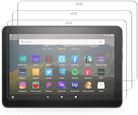 [3 Paket] Yepyeni Fire HD 8 ve Fire HD 8 Plus Tablet için Tonvizern 8 inç (10. nesil-2020 sürümü) Parlama önleyici ve Parmak