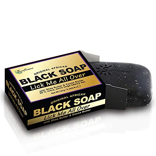 Difeel Original African Black Soap-Shea ve Kakao Yağı Özleri 5 ons (6'lı Paket)ile Beni Yala