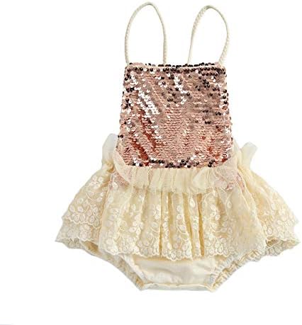 YOKJZJD Yenidoğan Bebek Bebek Kız Uzun Kollu Romper Çiçek Dantel Tutu Elbise Bodysuit Tulum Tulum Fotoğraf Kıyafetler
