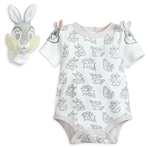 Bebek Boyutu 12-18 AY için Disney Thumper Bodysuit ve Çıngırak Layette Seti