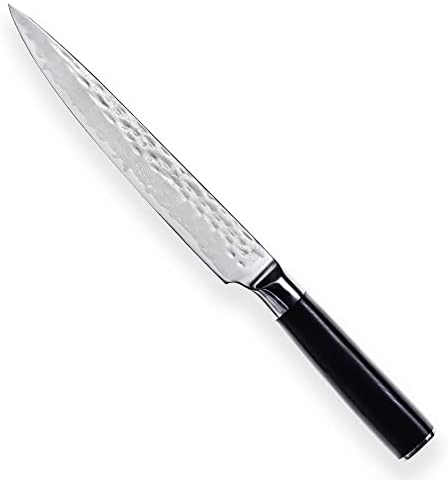 Mavi Reçine Saplı Japon Şam Çelik Cleaver Bıçağı 7”