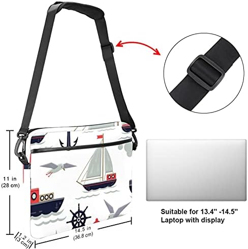 Çapa Tekneler Yelkenli Gemi Martı Laptop omuz askılı çanta Kılıf Kol için 13.4 İnç 14.5 İnç Dizüstü laptop çantası Dizüstü Evrak