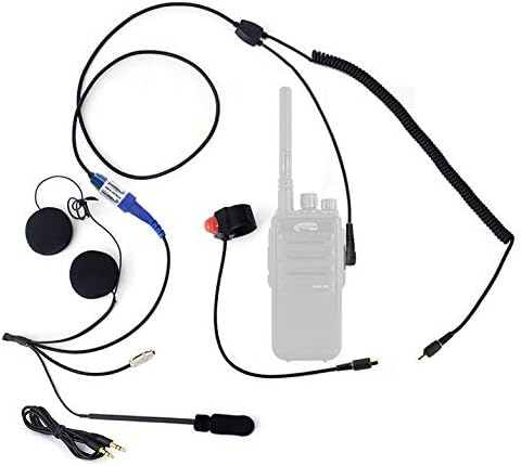 Sağlam Radyolar MH-KIT Motosiklet İletişim Kiti ile Kask Hoparlörler, Mikrofon ve Bas-konuş Kablosu için Sağlam V3, RH5R, RDH,