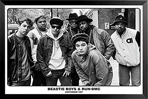 Buyartforless Çerçeveli Beastie Boys ve Run-DMC-Amsterdam 1987 33x23. 5 Müzik Sanat Baskı Posteri