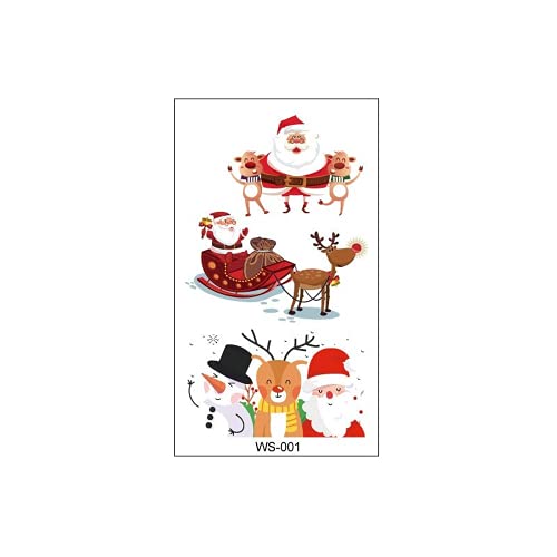 30 Set Çocuk Dövmeler Çıkartmalar Noel Geçici Dövmeler Yüz Kol Süslemeleri Karikatür Dövmeler Çıkartmalar Çocuklar için Tatil