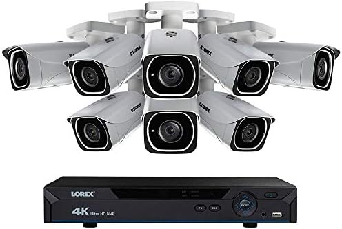 Lorex LNR6100 8-Kanal 4 K UHD NVR ile 2 TB HDD ve 8X LNB8005 Gece Görüş Bullet IP Kameralar