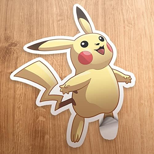Pika Pika Elektrikli Fare Tipi Pokémon Video Oyunu 3 Parlak Vinil Sticker