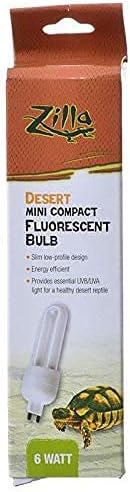Zilla Desert Mini Kompakt Floresan UVA / UVB Ampul 1 Ampul - (6 Watt) - 3'lü Paket