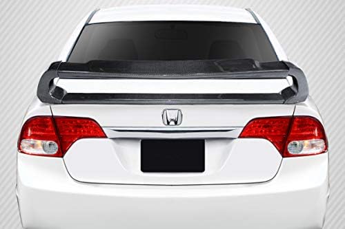 Karbon Kreasyonlar için Yedek 2006-2011 Honda Civic 4DR Tipi M Kanat Spoiler-4 Parça