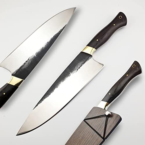Parmak Korumalı Vetus Çok Amaçlı Şef Bıçağı / 8 inç 12C27 Paslanmaz Çelik Süper Keskin Şef Bıçakları / Ergonomik Wangy Kolu Saya