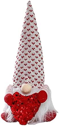 Jlong Sevgililer Günü Dekor LED ışıkları ile 2 ADET Gnomes Peluş Meçhul Bebek, el Yapımı Mr ve Mrs Cüce Tatil Parti Süsler Tatlı