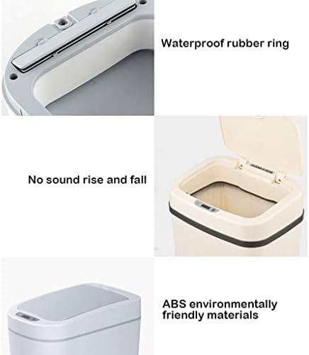 KUNYTLİNN Çöp Sepeti Ev Atık kağıt sepeti Akıllı Kapalı çöp tenekesi Mutfak Oturma Odası Banyo Ev Sensörü çöp tenekesi 12L için