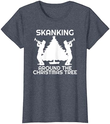 Ska Müzik Skanking Rude Boy Pirinç Trompet Çalar Noel T-Shirt