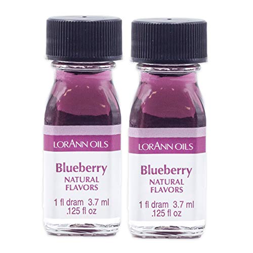 Lorann Blueberry Super Strength (doğal aromalı), 1 dram şişe (.0125 floz-3.7 ml ) -2 paket