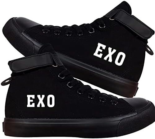 ACEFAST INC Kpop EXO Ayakkabı Unisex kanvas Sneaker Sehun Baekhyun Kai Yüksek Üst Dantel ups Ayakkabı
