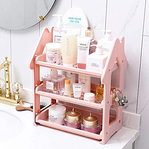 Kozmetik saklama kutusu Küçük Ev Raf Kozmetik Masaüstü Depolama Raf Katmanlı Banyo Organizatör Dresser Yatak Odası Banyo İçin