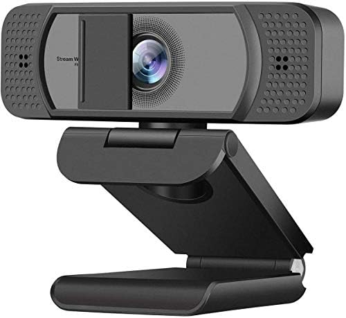 Webcam HD 1080p-Masaüstü Bilgisayar PC için Gizlilik Kapaklı Web Kamerası,Stereo Mikrofonlu 100° Geniş Açılı Görünüm, USB Web