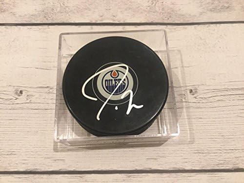 Jordan Eberle İmzalı İmzalı Edmonton Oilers Hokey Diski a-İmzalı NHL Diskleri
