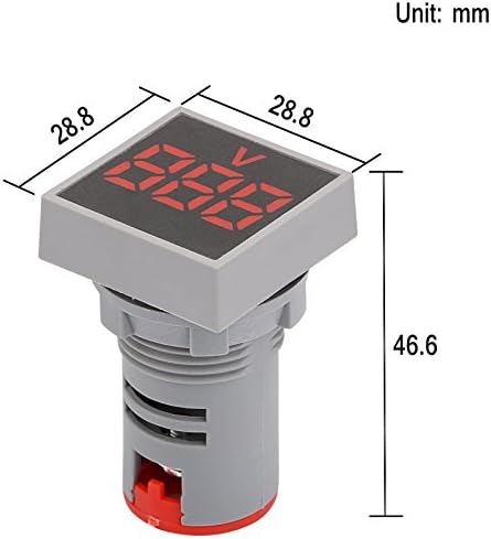 Yeeco 3 ADET Dijital Mini LED ekran Voltmetre AC 24-500 V Dijital gerilim test cihazı Metre Gerilim Metre Monitör Yeşil Kırmızı