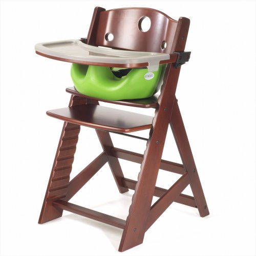 Keekaroo Yükseklik Sağ Yüksek Sandalye, Bebek Ekleme ve Tepsi, Maun / Kireç, BİR BOYUT (0051413KR-0001)