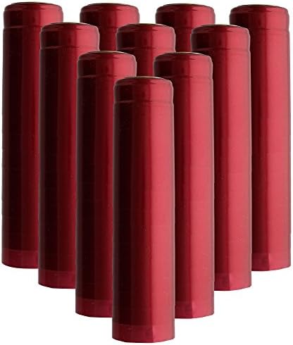HomebrewSupply EL-5188 - 4KDR Shrink kapsül 100 Oryantal kırmızı PVC ısı Shrink kapaklar şarap şişeleri için Mat Metalik Kaplama