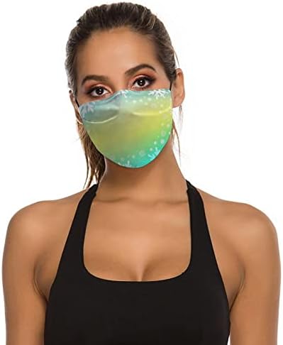 Yüz maskeleri kar taneleri arka plan yeniden kullanılabilir toz geçirmez yüz maskesi yetişkin erkekler kadınlar için 1 ADET