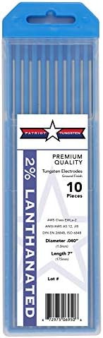 2 % Lanthanated TIG Kaynak Tungsten Elektrotlar 3/32 x 7 10-Pack